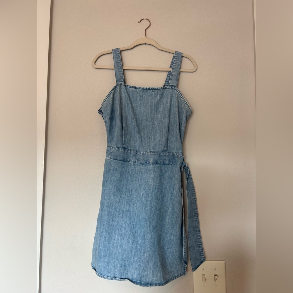 Mini Denim Romper Dress